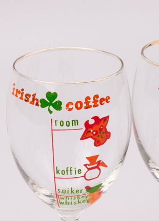 2 verres Irish Coffee avec informations dosages