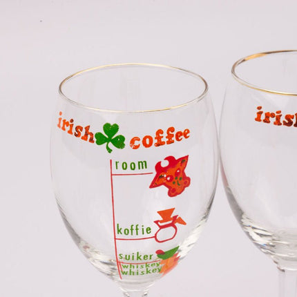 2 verres Irish Coffee avec informations dosages