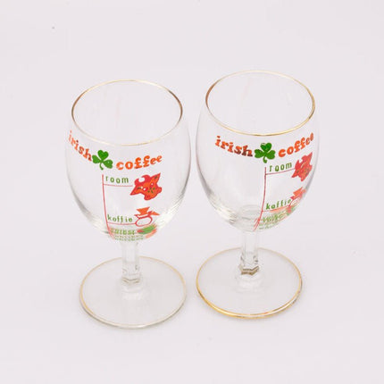 2 verres Irish Coffee avec informations dosages