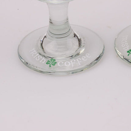 2 verres à pied vintage pour Irish Coffee avec dosages