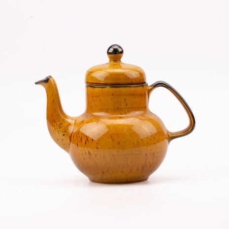 Cafetière vintage en porcelaine orange de Boch modèle Palma