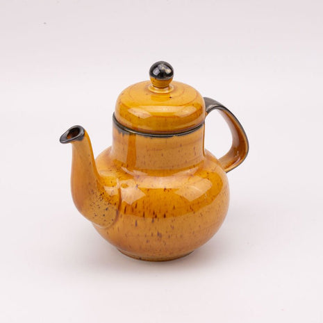 Cafetière vintage en porcelaine orange de Boch modèle Palma