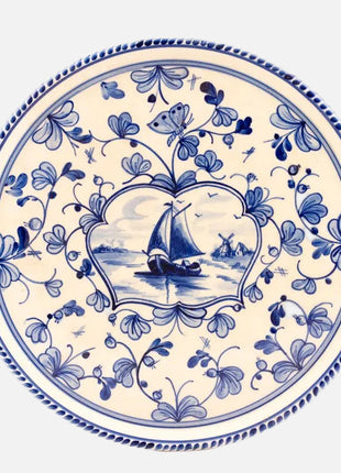 Plat/plateau Villeroy&Boch collection Lubeck blanc et bleu