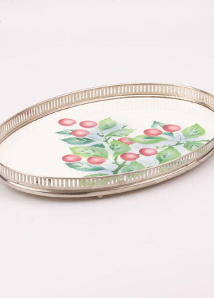 Plateau transparent ciselé 