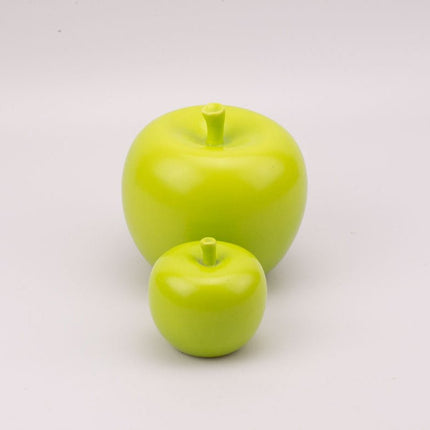 Lot de 2 pommes vertes décoratives en céramique