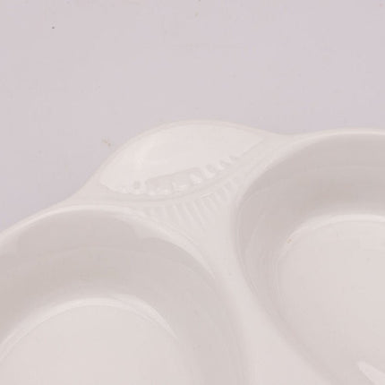 Plateau apéritif blanc en porcelaine Pillivuyt en 3 compartiments