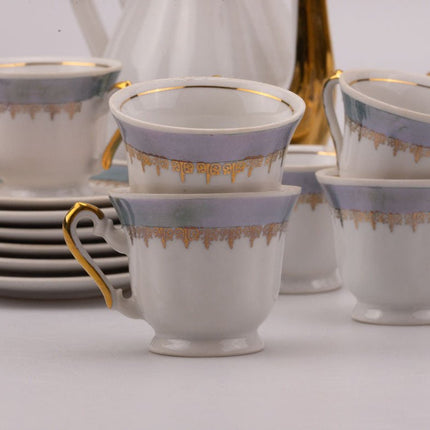 Service à café blanc vintage en porcelaine Fena Porzellan