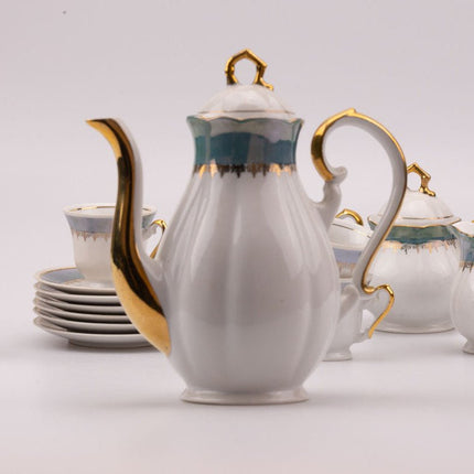 Service à café blanc vintage en porcelaine Fena Porzellan