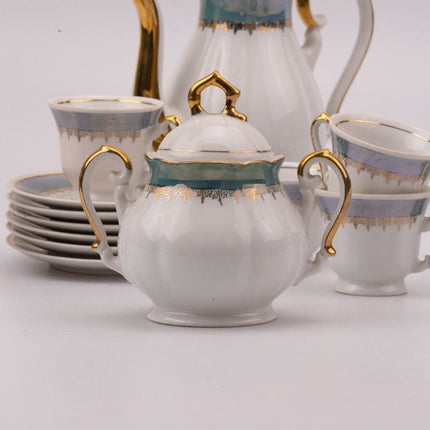 Service à café blanc vintage en porcelaine Fena Porzellan