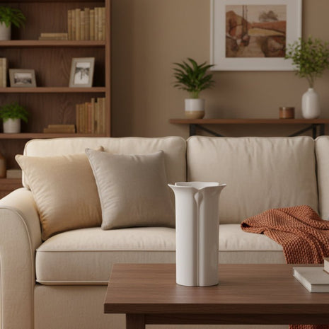 Très grand vase Arzberg Corso Cnospa en porcelaine blanche 