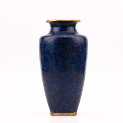 Grand vase en bleu émaillé chinois émaillé