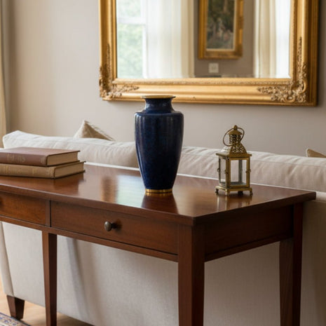 Grand vase en bleu émaillé chinois émaillé