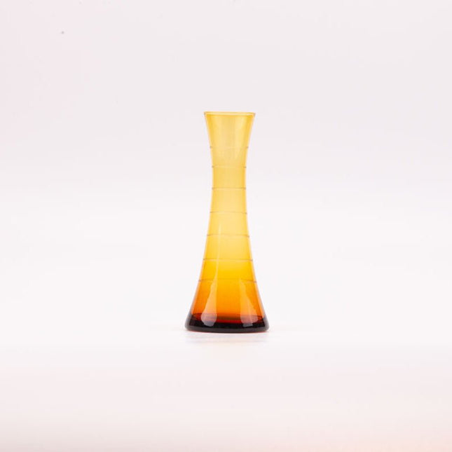 Petit vase soliflore ambré orangé vintage