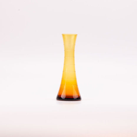 Petit vase soliflore ambré orangé vintage