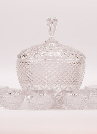 Service à punch en cristal 6 pièces 