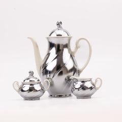 Service à café en porcelaine et inox Demeyere 