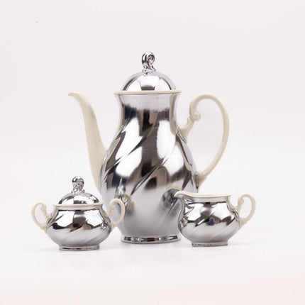 Service à café en porcelaine et inox Demeyere 