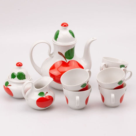 Service à café en porcelaine pomme rouge Seltmann Weiden