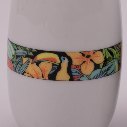 Duo de petits vases blancs en porcelaine collection Toucan de Pillivuyt