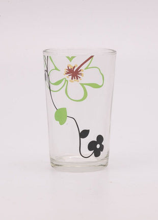 Lot de 6 verres à eau motif floral