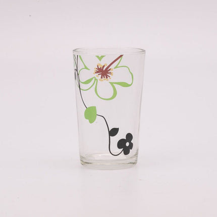 Lot de 6 verres à eau motif floral