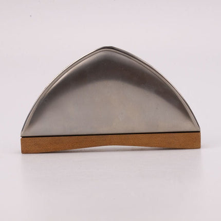 Porte-serviettes vintage en inox et bois Effepi