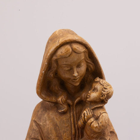 Statue Femme et Enfant en plâtre signée Merlini