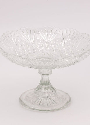 Coupe à fruits en verre sur pied /compotier vintage
