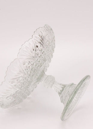 Coupe à fruits en verre sur pied /compotier vintage