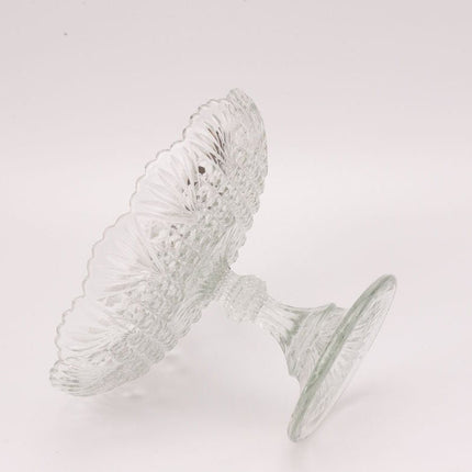 Coupe à fruits en verre sur pied /compotier vintage