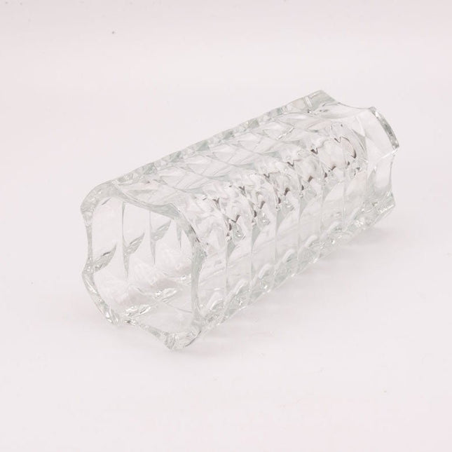 Grand vase en verre lourd pressé vintage Luminarc