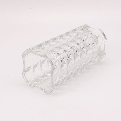 Grand vase en verre lourd pressé vintage Luminarc