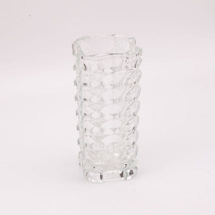 Grand vase en verre lourd pressé vintage Luminarc