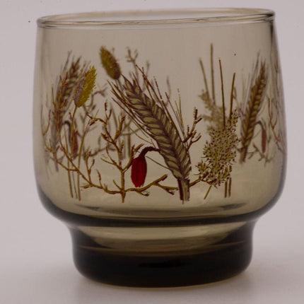7 verres fumés transparents Luminarc avec des motifs d'épis