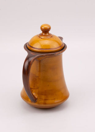 Vintage Saint-Clément coffee pot in orange ceramic