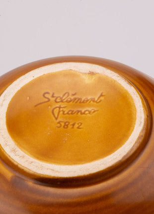 Vintage Saint-Clément coffee pot in orange ceramic