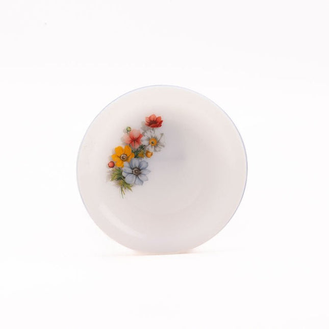 4 assiettes à dessert Arcopal Anémones multicolore