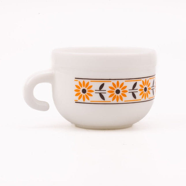 6 bols en verre opaline Cerve orange