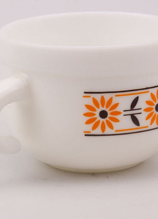 6 bols en verre opaline Cerve orange