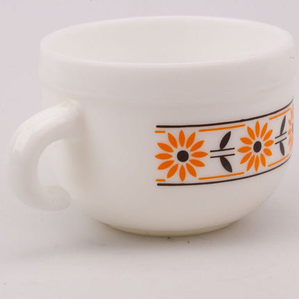 6 bols en verre opaline Cerve orange