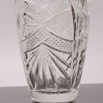 Grand vase vintage en cristal ciselé