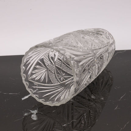 Grand vase vintage en cristal ciselé