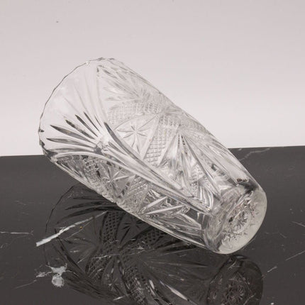 Grand vase vintage en cristal ciselé