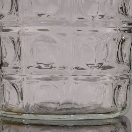 Vase vintage en verre moulé