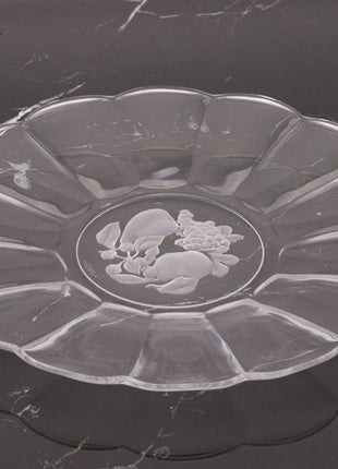 Plat en cristal Val Saint Lambert transparent