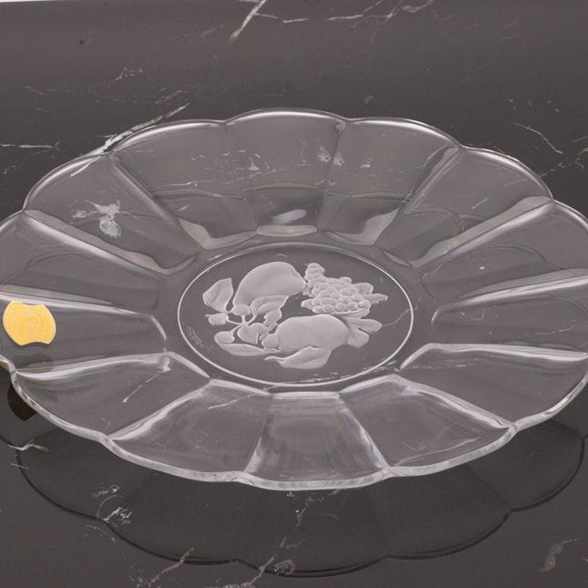 Plat en cristal Val Saint Lambert transparent