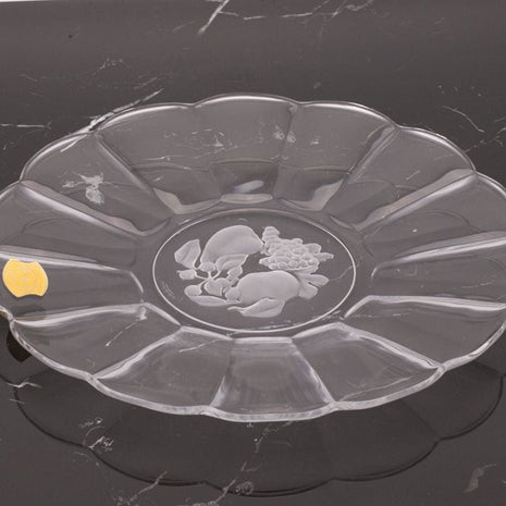 Plat en cristal Val Saint Lambert transparent