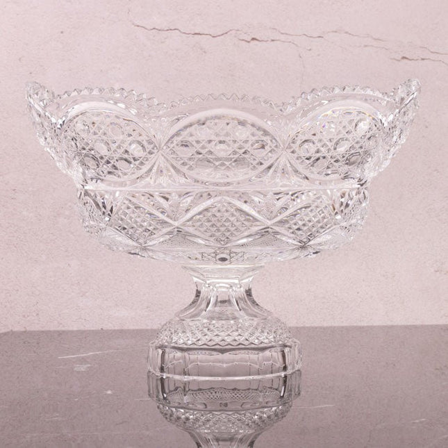 Grande coupe en cristal sur pied 