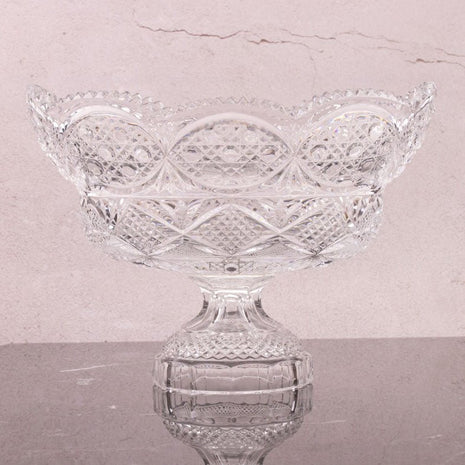 Grande coupe en cristal sur pied 