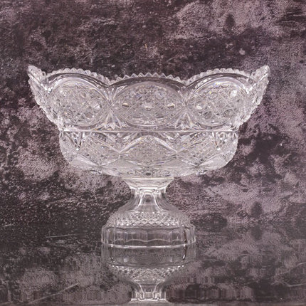 Grande coupe en cristal sur pied 